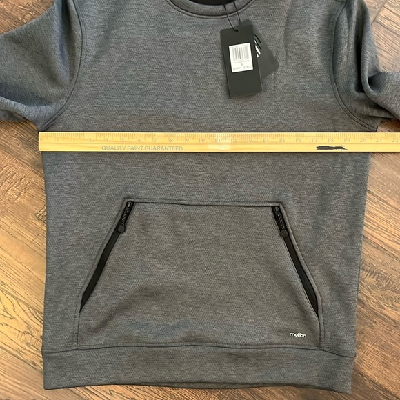 Motion Men's Long Sleeves Crewneck Pullover Fleece Sweatshirt Size S Charcoal - Picture 8 of 12